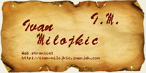 Ivan Milojkić vizit kartica